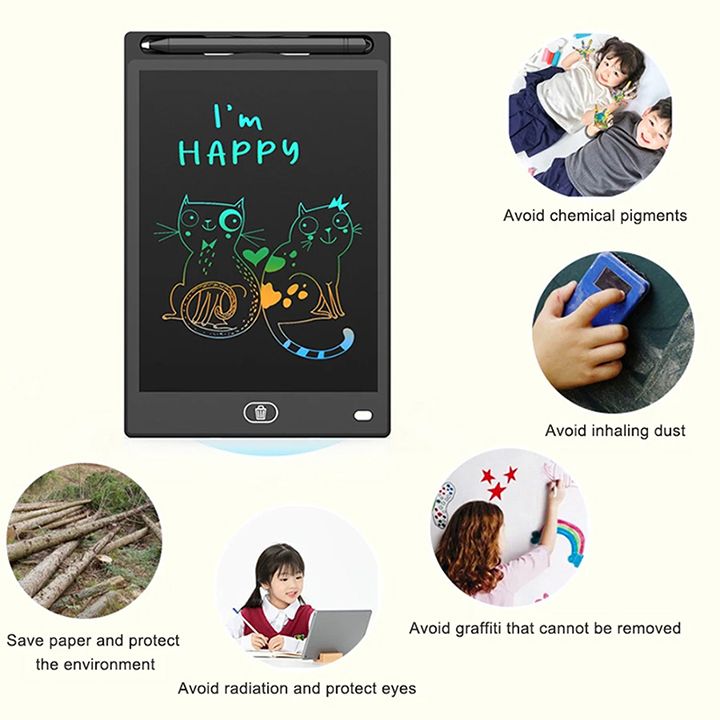 Smart LCD Writing Tablet, 8.5 Inch Graphics Tablet Electronic Writing Drawing Colorful Screen Doodle Board For kids