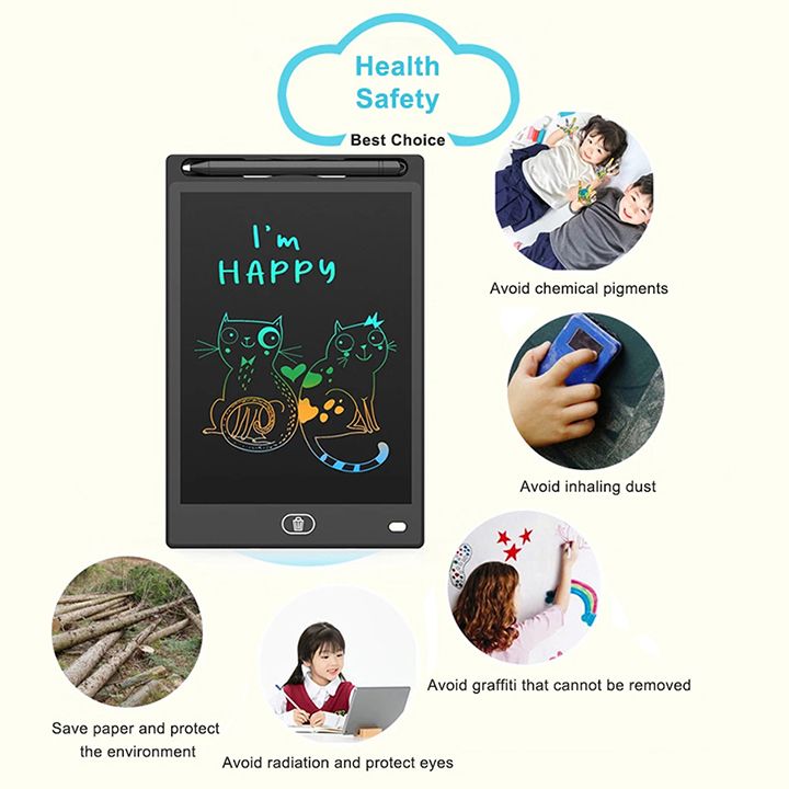Smart LCD Writing Tablet, 8.5 Inch Graphics Tablet Electronic Writing Drawing Colorful Screen Doodle Board For kids
