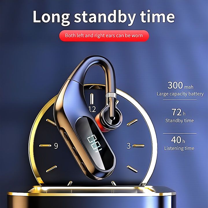 Bluetooth Headphones with Real-time Digital Display HD Sound Quality Durable Endurance with Painless Sports Headphones