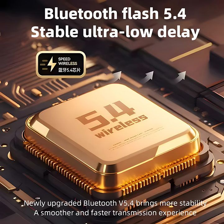 New Arrivals TWS Gaming Earphone Wireless Bluetooth 5.4 Earphone With Mic Bass Audio Sound 9D Stereo Music HiFi Headset For Gamer All Phones