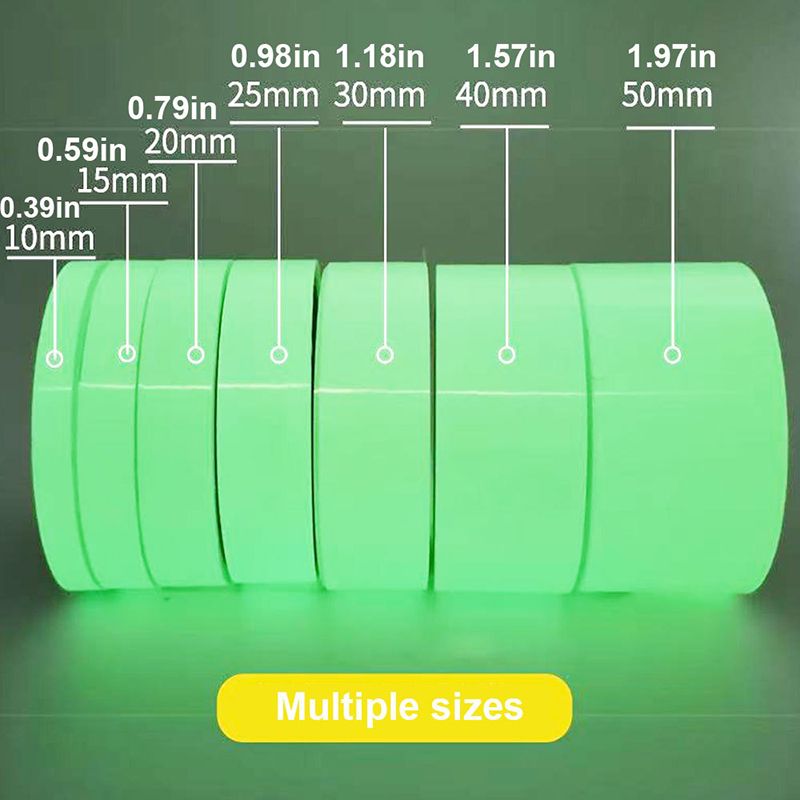 Of Glow-in-the-Dark Adhesive Tape - Neon Green , High-Visibility Reflective Safety Tape for Nighttime Use, Security, Home Decor, and Emergency Preparedness