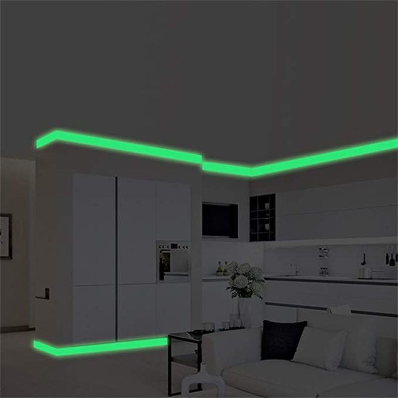 Of Glow-in-the-Dark Adhesive Tape - Neon Green , High-Visibility Reflective Safety Tape for Nighttime Use, Security, Home Decor, and Emergency Preparedness