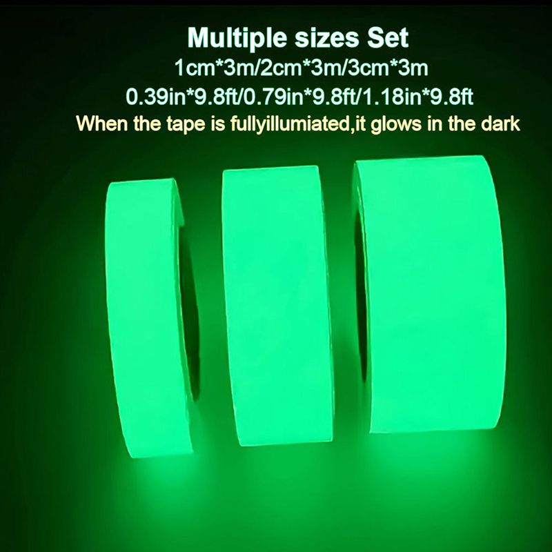 Of Glow-in-the-Dark Adhesive Tape - Neon Green , High-Visibility Reflective Safety Tape for Nighttime Use, Security, Home Decor, and Emergency Preparedness