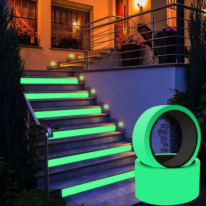 Of Glow-in-the-Dark Adhesive Tape - Neon Green , High-Visibility Reflective Safety Tape for Nighttime Use, Security, Home Decor, and Emergency Preparedness