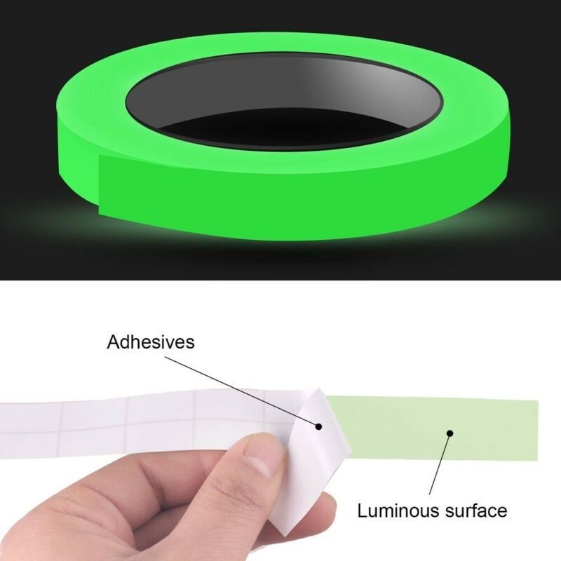 Of Glow-in-the-Dark Adhesive Tape - Neon Green , High-Visibility Reflective Safety Tape for Nighttime Use, Security, Home Decor, and Emergency Preparedness