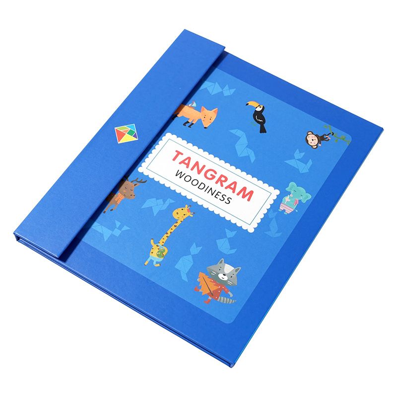 Wooden Jigsaw Magnetic Tangram Puzzle Book Educational Toys For Children Baby Kid Portable Montessori Learning Intelligence