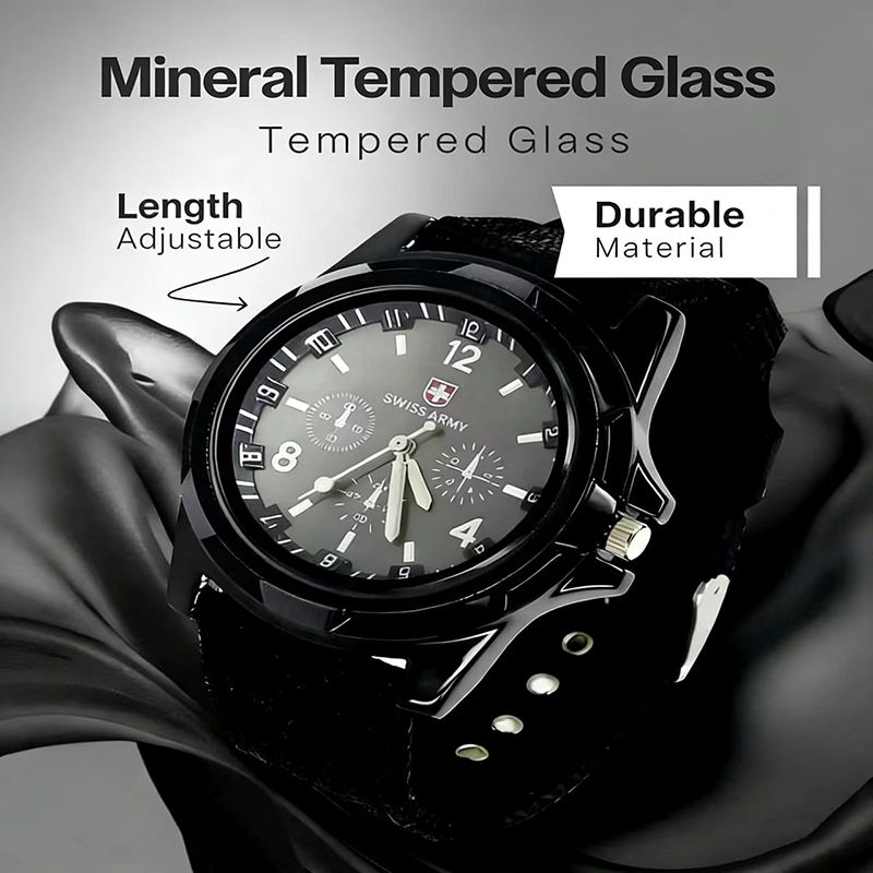 Military Watch Land Air Force Outdoor Sports Watches Army Men's twristwatch Swiss Braided watchband, Braided Wristband Nylon Watch Trend Matching Gifts Party Sports Running