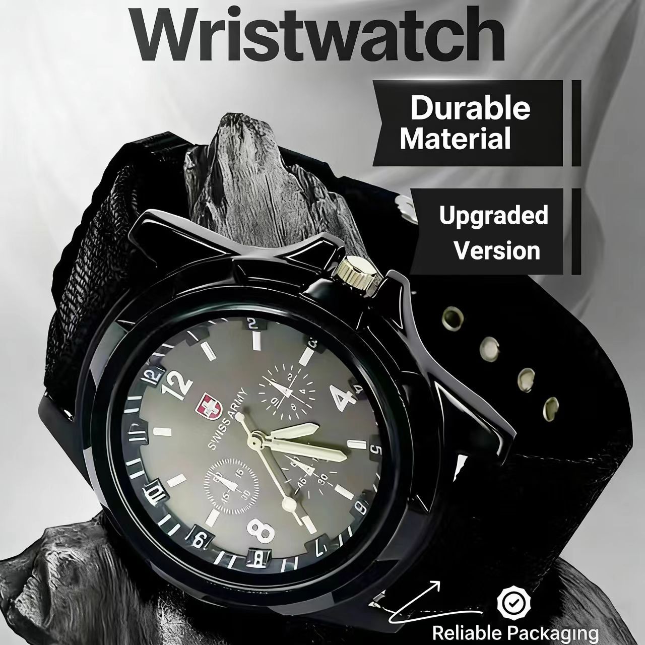 Military Watch Land Air Force Outdoor Sports Watches Army Men's twristwatch Swiss Braided watchband, Braided Wristband Nylon Watch Trend Matching Gifts Party Sports Running