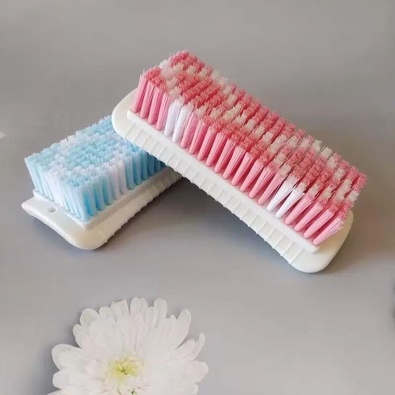 2Pcs Laundry Brush Clothing Cleaning Tools Not Damaging Clothes Anti Slip Grip Hard Bristled Brushes Scrubbing Brush Shoe Brush
