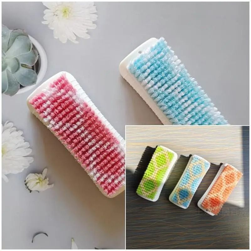 2Pcs Laundry Brush Clothing Cleaning Tools Not Damaging Clothes Anti Slip Grip Hard Bristled Brushes Scrubbing Brush Shoe Brush