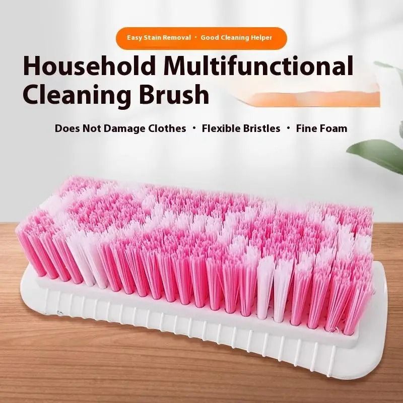 2Pcs Laundry Brush Clothing Cleaning Tools Not Damaging Clothes Anti Slip Grip Hard Bristled Brushes Scrubbing Brush Shoe Brush