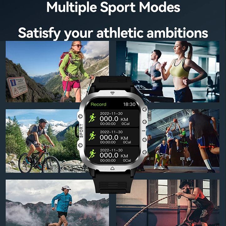 2026 New Smartwatches Military Outdoor Smart Watch Men's GPS Flashlight Voice Bluetooth Call 2.01"HD Touch Screen 3ATM Waterproof Sports Smartwatch GPS Tracking Smartwatch