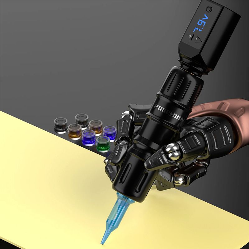 Wireless Tattoo Kit High Power Tattoo Pen Kit - Professional Tattoo Machine Kit - Rotary Machine for Lining, Shading & Practice - Complete Tattooing Supplies Set ﻿ For Permanent Makeup Tattoo Machine