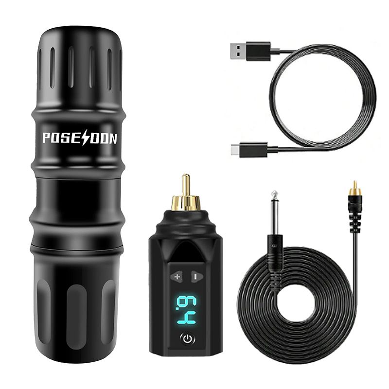 Wireless Tattoo Kit High Power Tattoo Pen Kit - Professional Tattoo Machine Kit - Rotary Machine for Lining, Shading & Practice - Complete Tattooing Supplies Set ﻿ For Permanent Makeup Tattoo Machine
