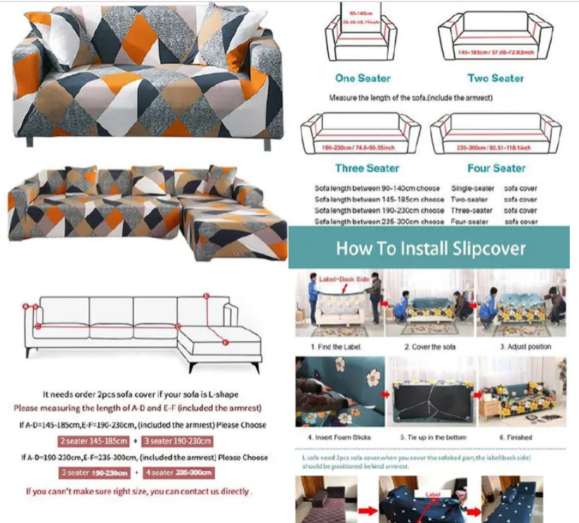 Hotsell Sofa Slipcover Sofa Set Sofa Covers Stretch Fabric Pattern Elastic Chair Sofa Cover  Armchair Couch Cover Home Decor for 1/2/3/Seater