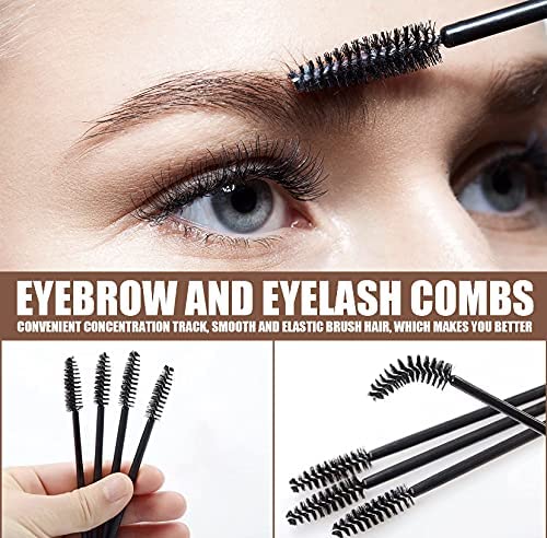 Eyebrow Stamp Stencil Kit - 10PCS One Step Eyebrow Shaping Kit, 2 Brushes, Professional Brow Powder Waterproof Long-Lasting Professional Makeup