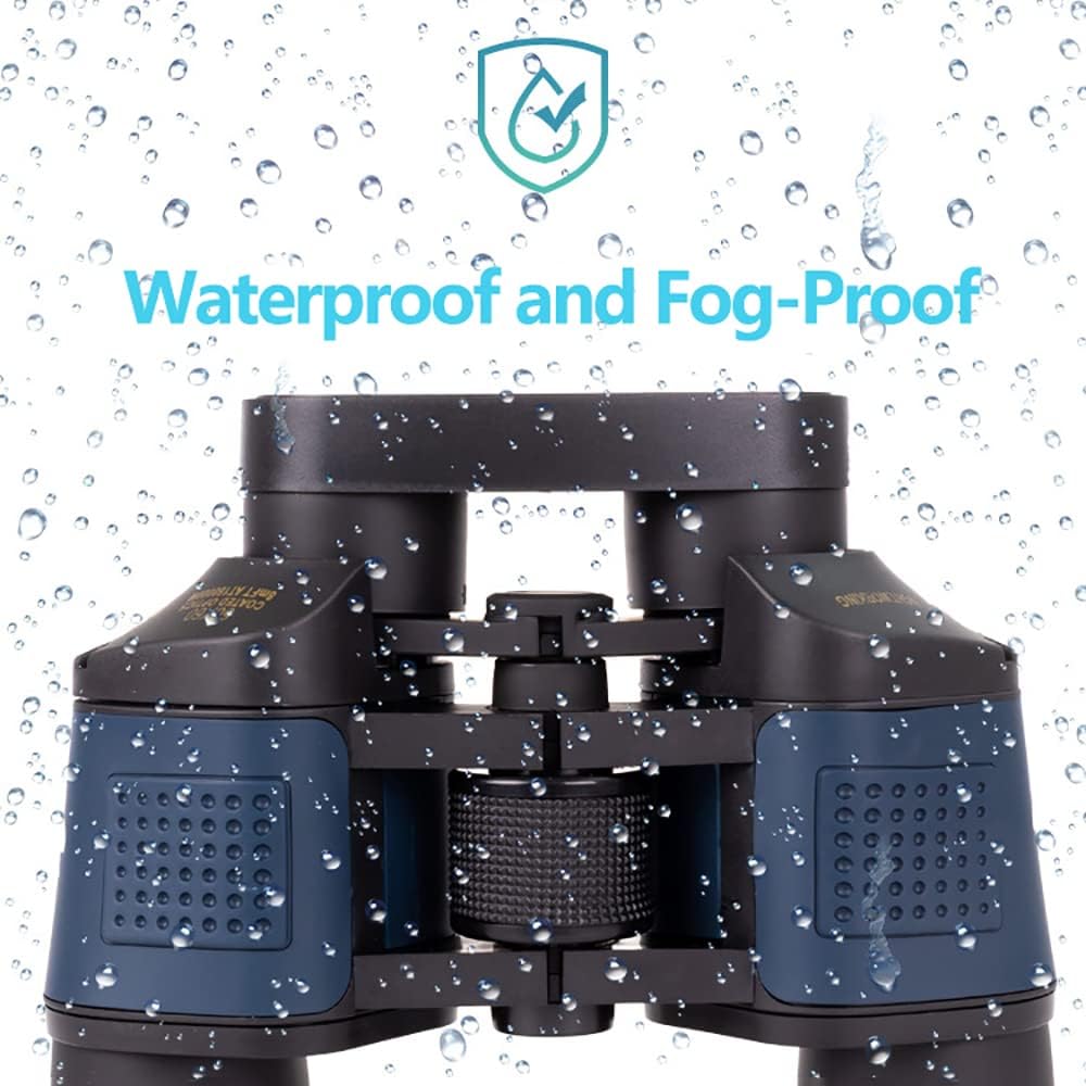 60X60 Binoculars for Adults with Low Light Night Vision, Professional Waterproof High Power Optical Telescope for Stargazing Bird Watching Concerts Football Sightseeing Hunting