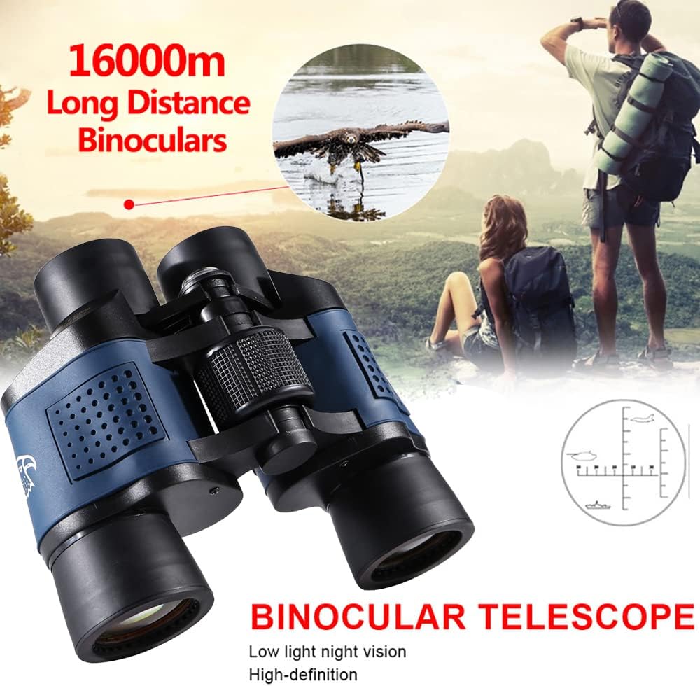 60X60 Binoculars for Adults with Low Light Night Vision, Professional Waterproof High Power Optical Telescope for Stargazing Bird Watching Concerts Football Sightseeing Hunting