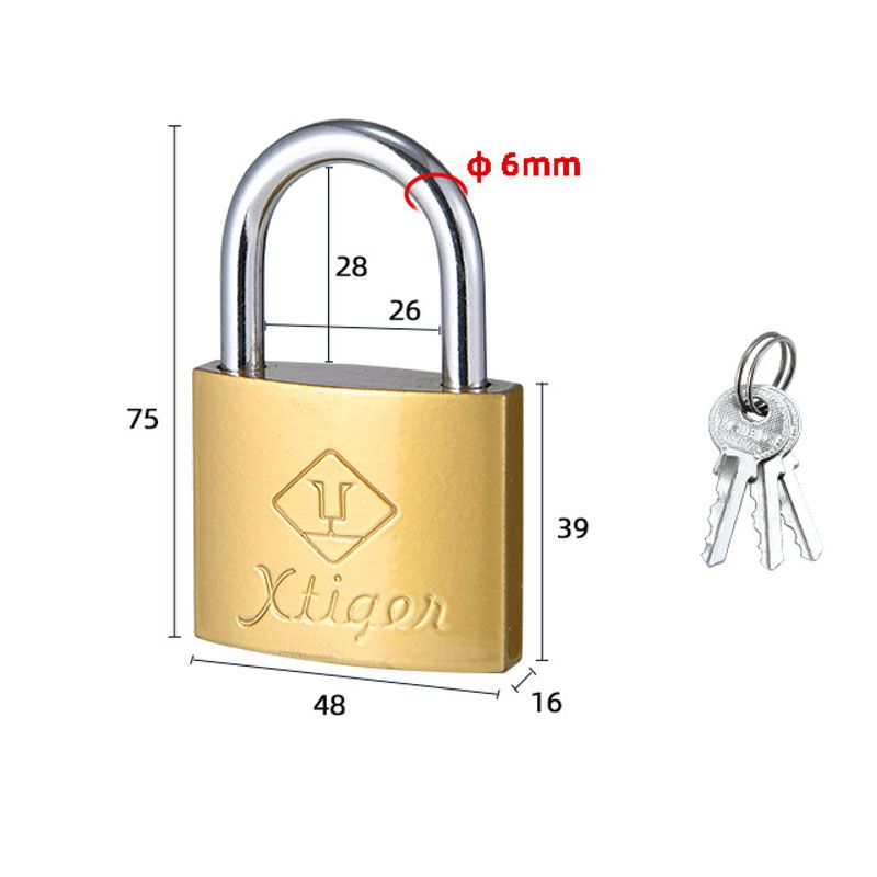 Solid Brass Keyed Padlock, 2 Inch (50mm) Wide Body, 1.7 Inch Shackle Outdoor Waterproof Lock with Keys for Shed, Gate, School Gym Locker, Fence, Hasp Storage