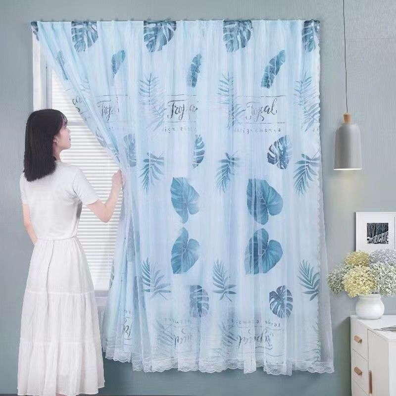 1pcs punch-free Velcro Blackout Curtain For Living Room Bedroom Window Curtains Protective