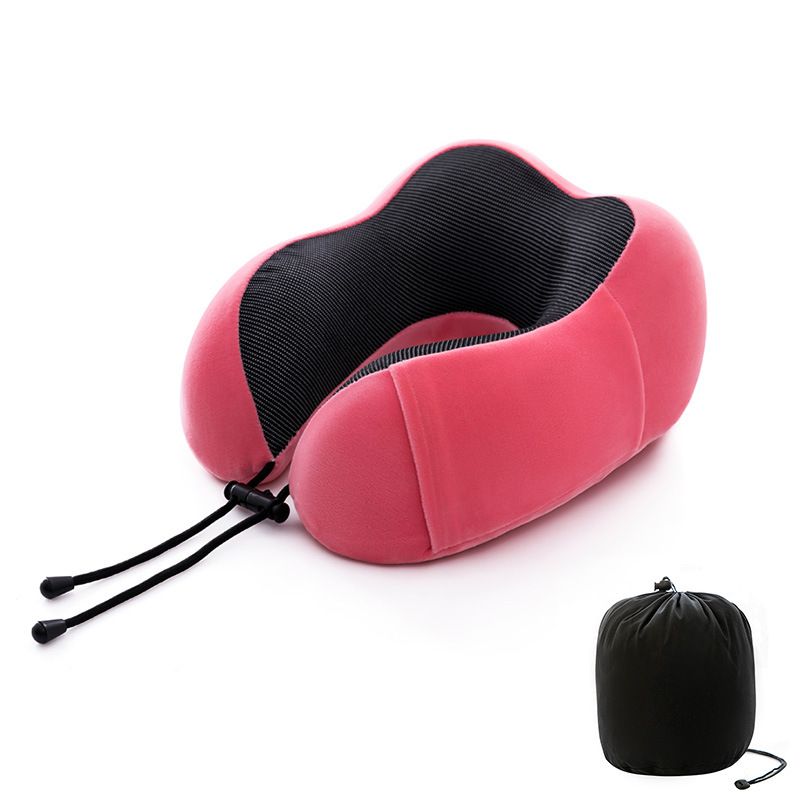Travel Pillow, Best Memory Foam Neck Pillow and Head Support Soft Pillow with Side Storage Bags, for Sleep Rest, Airplane, Car, Family and Travel Use