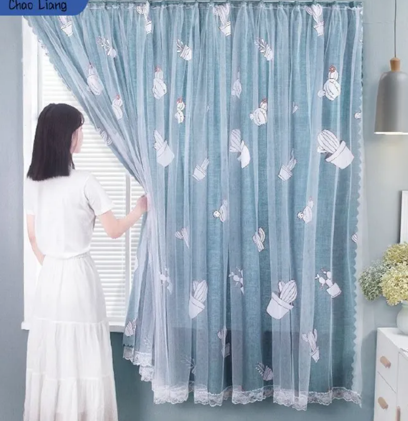 1pcs punch-free Velcro Blackout Curtain For Living Room Bedroom Window Curtains Protective