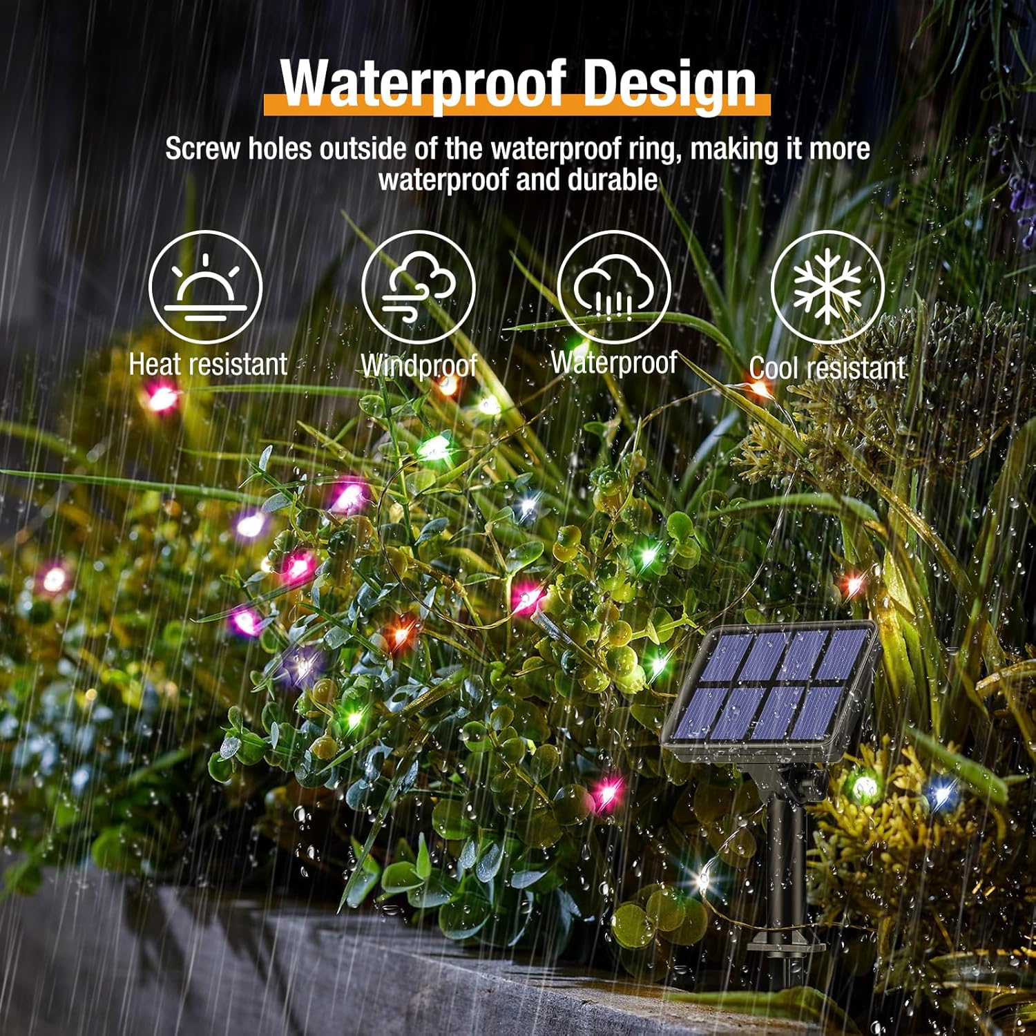 Solar String Lights Outdoor - 300LED Solar Fairy Lights Waterproof 8 Modes, Copper Wire Solar Powered Twinkle Lights for Outside Tree Garden Christmas Wedding Party Decor