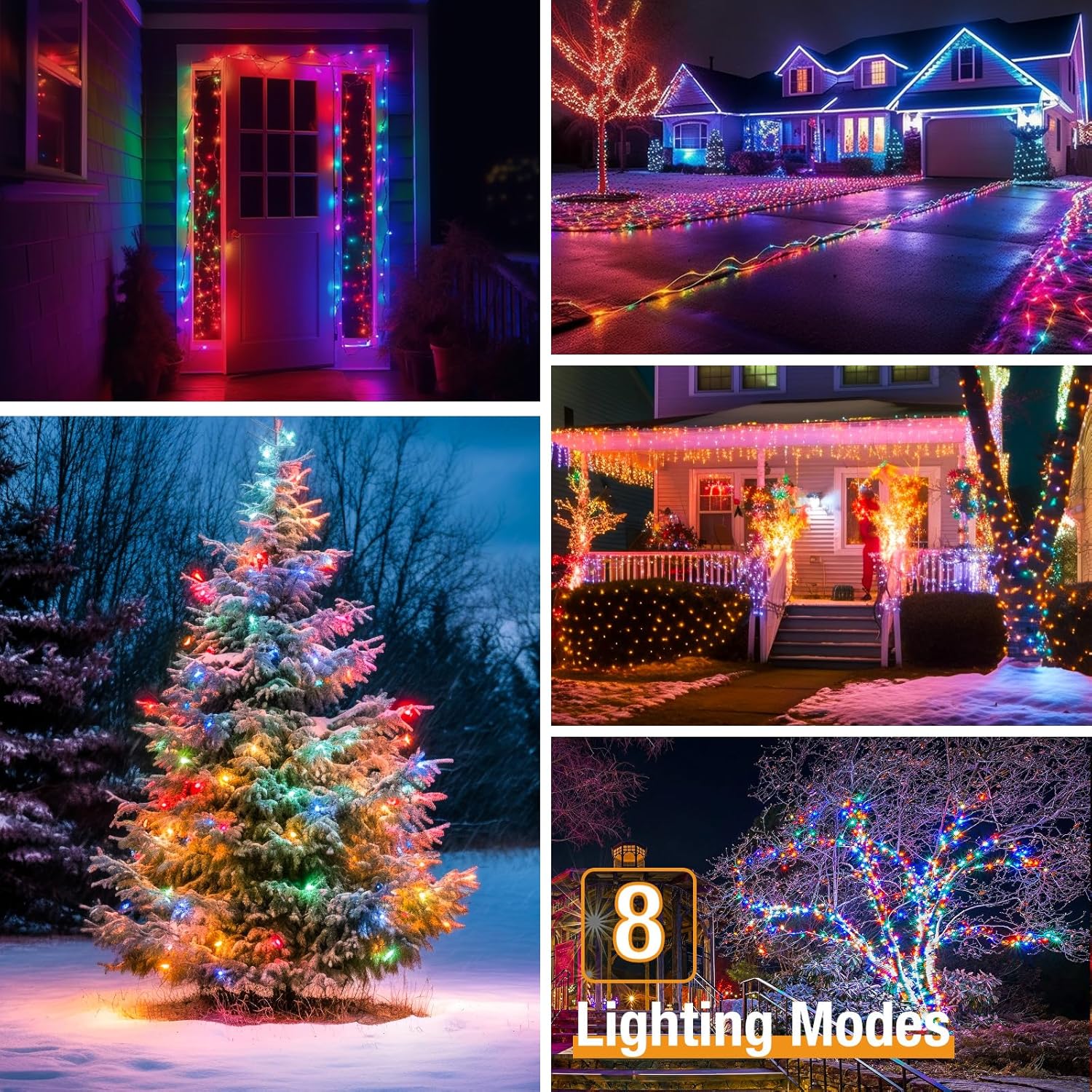 Solar String Lights Outdoor - 300LED Solar Fairy Lights Waterproof 8 Modes, Copper Wire Solar Powered Twinkle Lights for Outside Tree Garden Christmas Wedding Party Decor