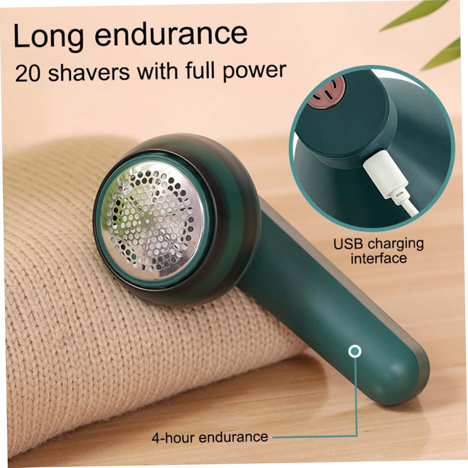 Lint Removal Fabric Shaver USB Rechargeable Lint Remover Electric Lint Shaver for Clothes Furniture Green Lint Remover Clothes Shaver Electric Lint Shaver