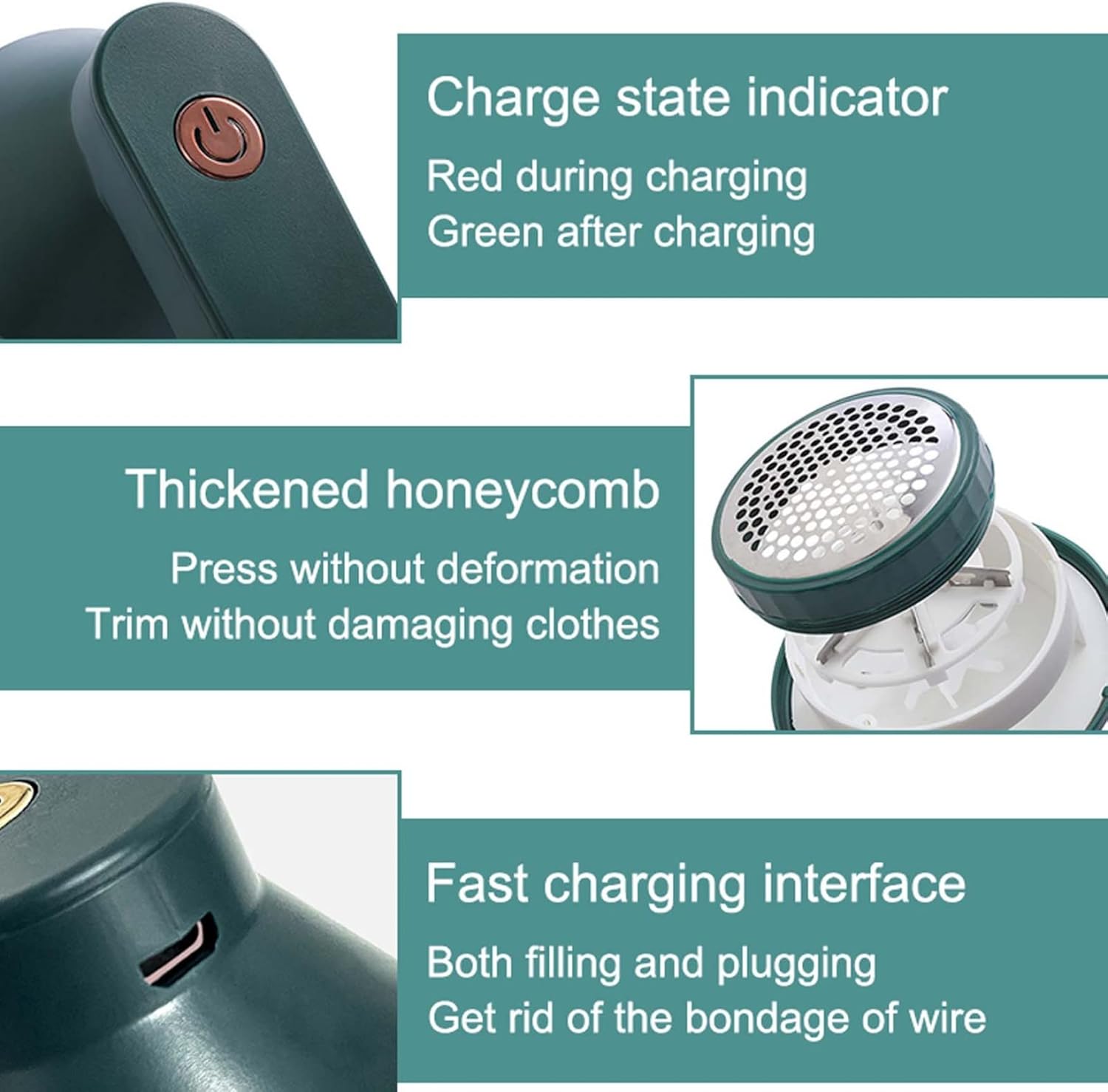 Lint Removal Fabric Shaver USB Rechargeable Lint Remover Electric Lint Shaver for Clothes Furniture Green Lint Remover Clothes Shaver Electric Lint Shaver