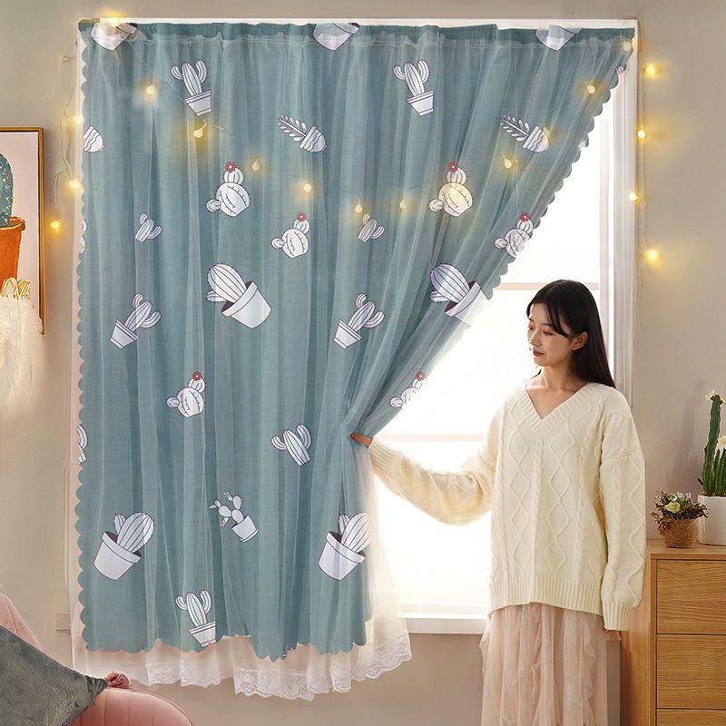 1pcs punch-free Velcro Blackout Curtain For Living Room Bedroom Window Curtains Protective