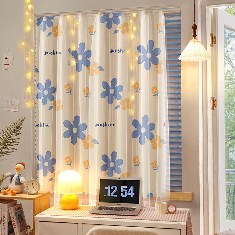 1pcs Punch-free Velcro Blackout Curtain For Living Room Bedroom Window Curtains Protective self adhesive