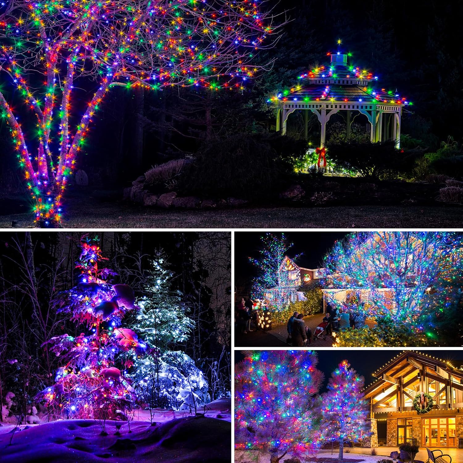 Solar LED Strip Lights,10M 100LED Solar-Powered String Lights,Outdoor IP65 Waterproof 8 Modes