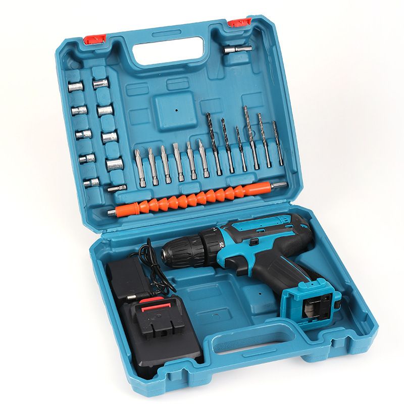 Cordless Drill with Battery and Charger, 21V Drills with 2 Batteries, Drilling for Specialized Field and Homework, Electric Drill with LED Light, Variable Speed Mode