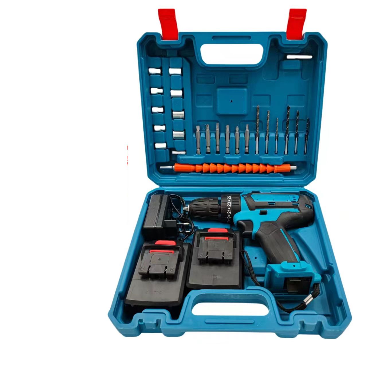 Cordless Drill with Battery and Charger, 21V Drills with 2 Batteries, Drilling for Specialized Field and Homework, Electric Drill with LED Light, Variable Speed Mode