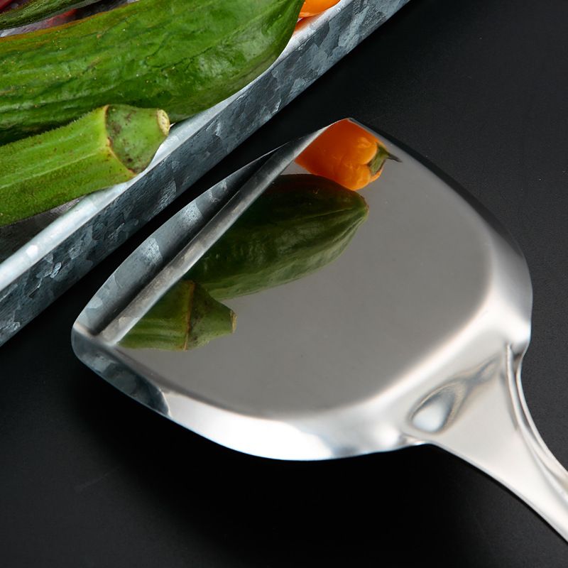 Stainless Steel Kitchen Utensils Set, 4 PCS Metal Cooking Utensils Set for Cooking, Heat Resistant Spatula Set Kitchen Tool Set with Turners, Serving Spoon,