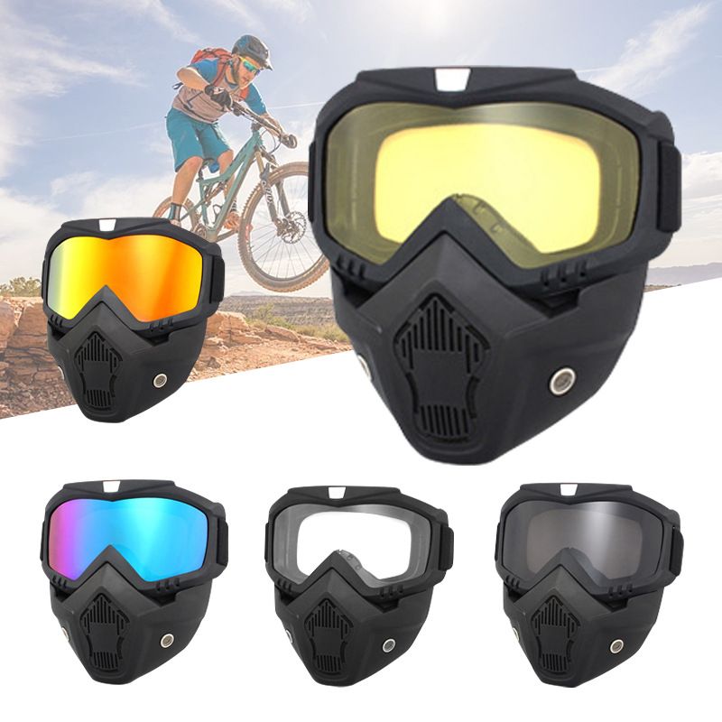 Motorcycle Face Mask Full Face,Dirt Bike Goggles Motocross, ATV, Offroad, Riding Racing Goggles For Men Women
