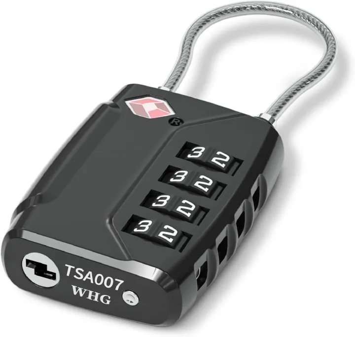 TSA Approved Luggage Locks, 4 Digit Combination Travel Locks Resettable Code Lock with Zinc Alloy Body for Suitcase, Toolbox, Backpack, Bag, Gym Locker