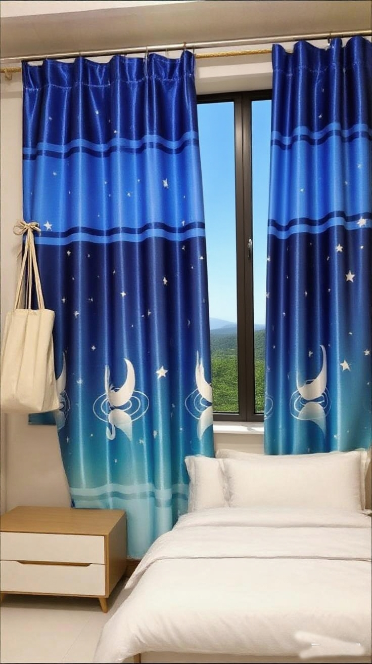 2pcs Blackout Curtains for Bedroom - Grommet Thermal Insulated Room Darkening Curtains for for Living Room Bedroom Thermal Insulated Pinch Pleat Drapes with Hooks 2 Panel