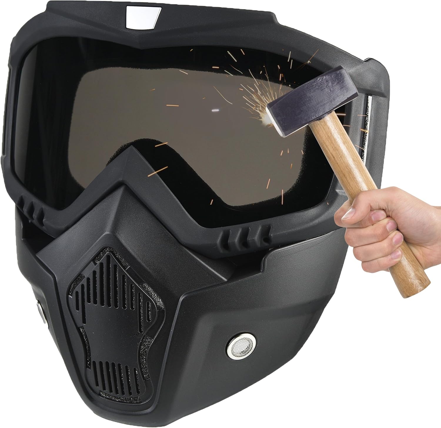 Motorcycle Face Mask Full Face,Dirt Bike Goggles Motocross, ATV, Offroad, Riding Racing Goggles transparent For Men Women