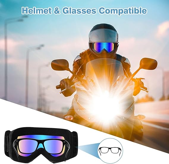 Dirt Bike ATV Goggles Motorcycle Goggles for Men Women Youth Motocross Riding Goggles Windproof Dustproof