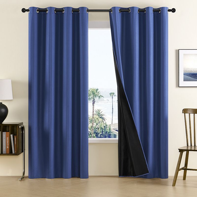 2pcs 100*250cm Blackout Room Darkening Thermal Insulated Curtains with Grommets for Bedroom Living Room Curtains Inches Long 2 Panels Home Decor