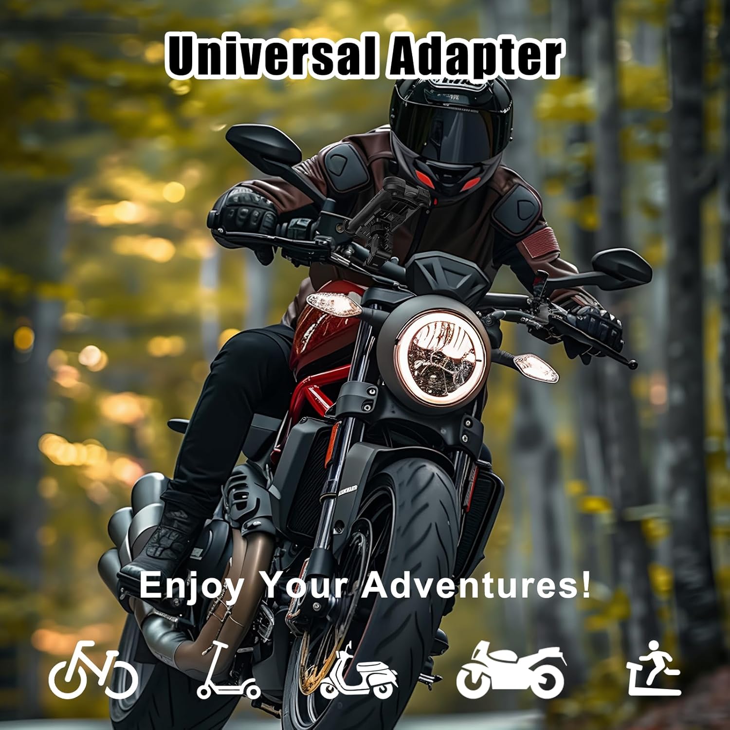 Bike Phone Holder[Anti-Vibration & Safety Lock],Universal Motorbike Phone Holder 360° Adjustable Angle for Bicycle MTB Scooter,Compatible for 4.5-6.8 Inch Phones