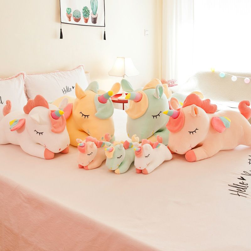 30cm Unicorn Pillow Plush Giant Stuffed Animal Cuddly Toy Hugging Pillow for Girls Boys and Adults Gift for Birthday Anniversary