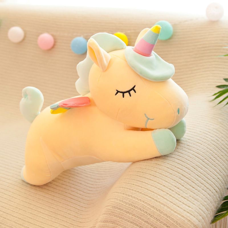30cm Unicorn Pillow Plush Giant Stuffed Animal Cuddly Toy Hugging Pillow for Girls Boys and Adults Gift for Birthday Anniversary