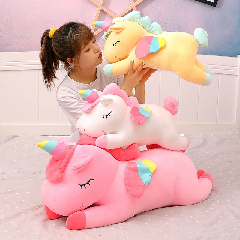 30cm Unicorn Pillow Plush Giant Stuffed Animal Cuddly Toy Hugging Pillow for Girls Boys and Adults Gift for Birthday Anniversary