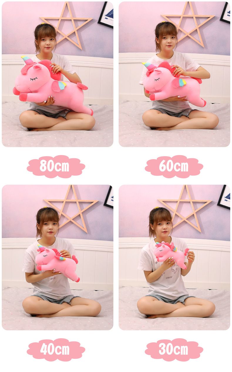 30cm Unicorn Pillow Plush Giant Stuffed Animal Cuddly Toy Hugging Pillow for Girls Boys and Adults Gift for Birthday Anniversary