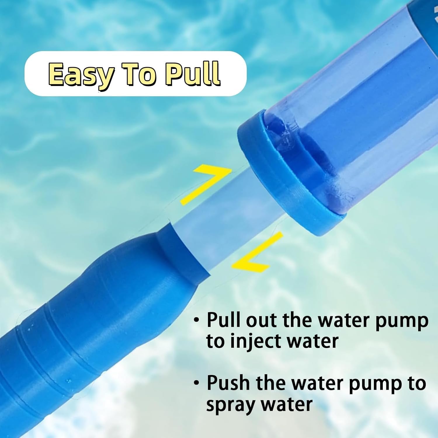1pcs Firework Water Gun, Waterguns Kids, Romantic Firework Style Water Spray Toy for Couples, High Pressure Pull-Out Sprinkler Spray Toys for Bathing Pool Family Friends Interactive Pool Game