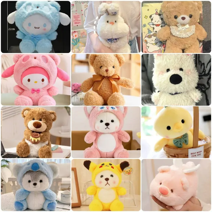 Plush Toy Soft Stuffed Cartoon Throw Pillow Animal Cute Toy Pet Kitty Soft Anime Plush for Home Decoration Children's Birthday