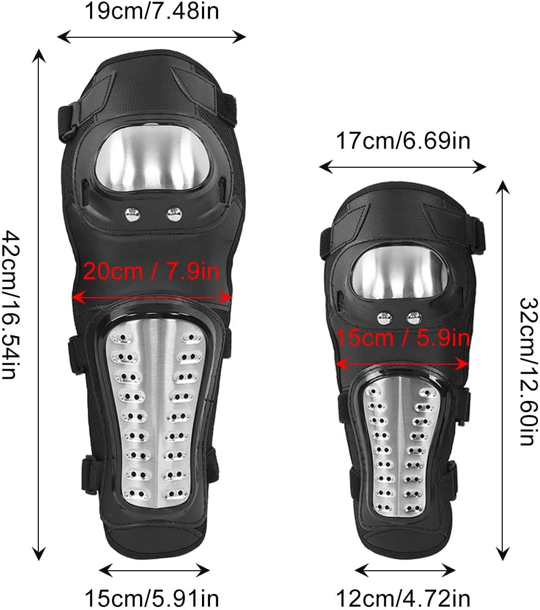 4PCS Knee Pads Elbow Pads Stainless Steel Motorcycle Elbow Knee Shin Guards Protector For Motorcycle Cycling Mountain Biking